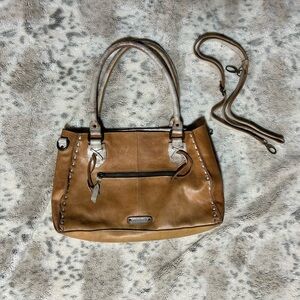 Bed Stu Tan Leather Shoulder Bag Rockababy